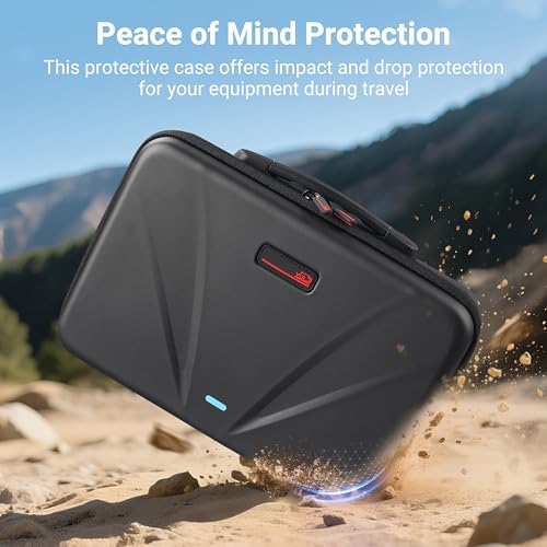 Carrying Case for Insta360 X5, Large Capacity Waterproof Travel Bag Protective Case Organizer for Insta 360 X5 Accessories, for Metal Cage, Charging Hub, Bullet Time 2.0, Foldable Selfie Stick