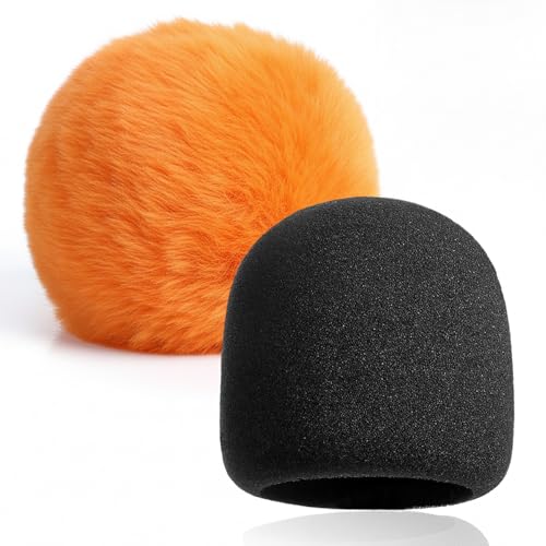 2 PCS Orange Pop Filter Compatible with Blue Yeti Microphone,For Yeti Mic,For Blue Yeti Pro USB Microphone - color: Orange