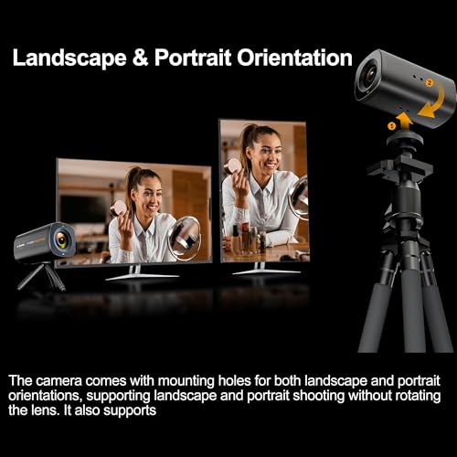 AVMATRIX FHD 4K Webcam with 1/1.28" Sensor, 10X Optical Zoom 75.4° Wide Angle ToF Auto Focus Streaming Camera with USB3.0 & HDMI Out Work with OBS Zoom Teams YouTube/Twitch/Facebook EGALE T10-4K