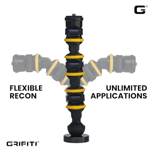 GRIFITI Nootle Recon 5 Flex Arm Leg Magnetic Camera Mount Stand Magnetic Foot 6 Inch Flexible Pole Holder Base for Cameras, Video Mounts Tripod Attaches to Steel or Other Magnet Surfaces - style: 5 Flex Arm Leg