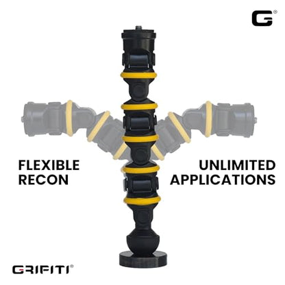GRIFITI Nootle Recon 5 Flex Arm Leg Magnetic Camera Mount Stand Magnetic Foot 6 Inch Flexible Pole Holder Base for Cameras, Video Mounts Tripod Attaches to Steel or Other Magnet Surfaces - style: 5 Flex Arm Leg
