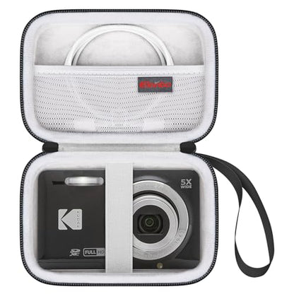 Elonbo Camera Carrying Case for KODAK PIXPRO FZ55 / FZ53 / FZ45 / FZ43 16MP Digital Camera, Vlogging Camera Storage Holder TTravel Bag, Mesh Bag Fits Batteries, Cable, Memory Card, Card Reader,Black - color: Black