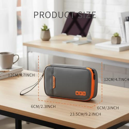 Electronic Organizer Travel Accessories Storage Bag, Portable for Hard Drives, Cables, Memory Sticks, Charger, Phone, USB, SD Cards