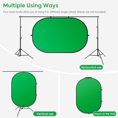 3x5ft/100x150cm Green Screen Backdrop for Photography, Double Sided Green Screen and Blue Screen, 2 in 1 Collapsible and Reversible Background for Photography, YouTube Videos,and Live Streaming - color: Blue Green