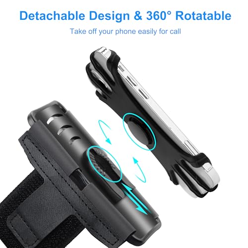 Newpponn Cell Phone Holder Armband - Reflective & Adjustable Wristband Strap Arm Bands Case Compatible with iPhone 16 15 14 13 12 Mini Pro Max Plus Samsung Galaxy Pixel for Workout Exercise Sports - color: Blue Armband