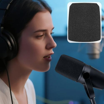 SOULWIT 2Pcs Pop Filter for Shure MV7/MV7X - Black | Do Not Fit MV7+(MV7 Plus) Microphones