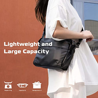ULANZI Versatile Camera Shoulder Bag Photography Travel Messenger Portable Travel Bag Accessories Stylish Crossbody DSLR Sling Bag Compatible with Sony Canon etc -BLACK