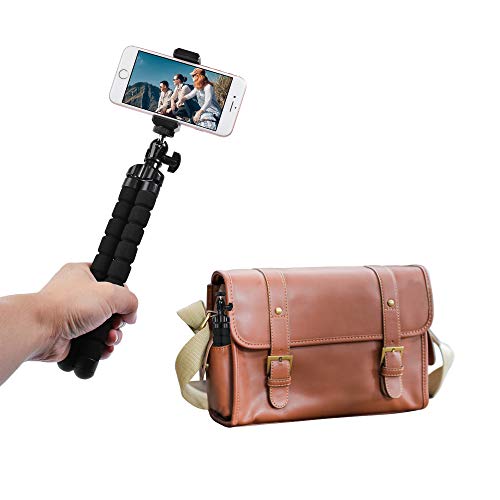 Phone Mini Tripod, Ruittos Premium Flexible Mobile Phone Tripod Stand Compatible with iPhone Samsung Go Pro, Small Digital Camera, Black