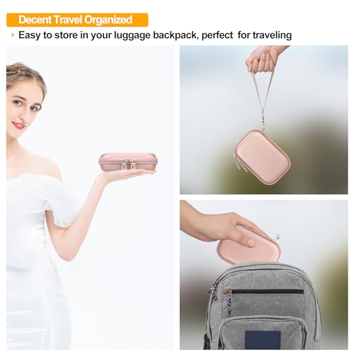 Elonbo Camera Carrying Case for KODAK PIXPRO FZ55/ FZ53/ FZ45/ FZ43 16MP Digital Camera, Vlogging Camera Storage Holder Travel Bag, Mesh Bag Fits Batteries, Cable, Memory Card, Card Reader,Rose Gold - color: Rose Gold+Inside Rose Gold