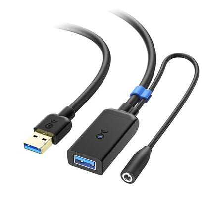 Cable Matters Active USB Extension Cable 32.8 ft / 10m (USB 3.0 Extension Cable Male to Female) with Signal Booster for Hard Drive, Webcam and More - size: 32.8 Feet