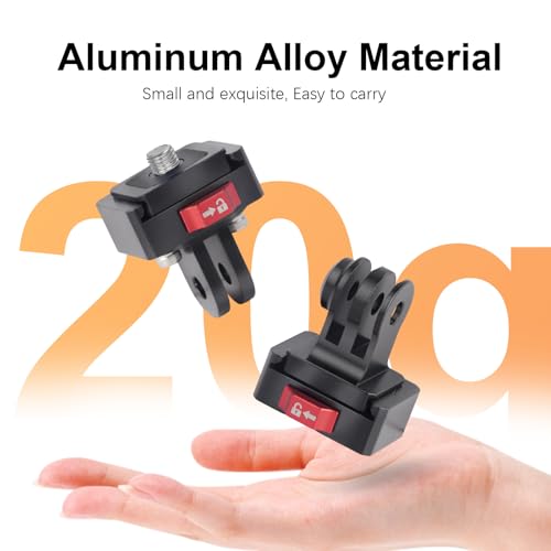 Quick Release Plate Mount Adapter,Easy Setup with 1/4" Screw Tripod Mount Adapter for Go Pro/DJI/Insta360/Sony ZV-1F/Canon G7X Mark III for Tripod/Monopod/Slider (MR63016) - style: MR63016