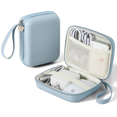 Charger Case for Macbook, Portable Tech Electronic Organizer Bag, Small Travel Storage Pouch for Laptop Accessories, MacBook Power Adapter, Charging Cords, USB Drives, Power Bank (Blue, L) - color: Blue, size: L