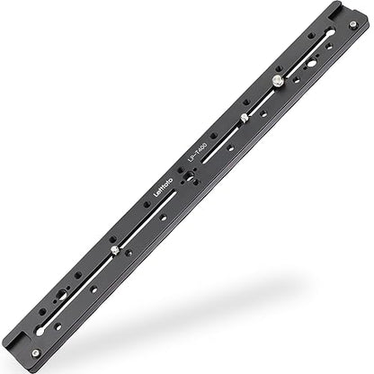 LEFTFOTO 400mm Lengthened Quick Release Double Dovetail Slide Rail Universal QR Plate, with ARRI Locating Hole, 1/4" & 3/8" Threads, Cold Shoe - for DSLR Camera Tripod Ballhead - size: 400mm