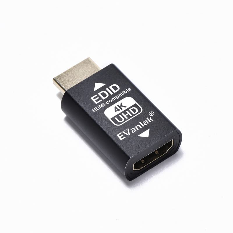 EVanlak Hdmi Edid Emulator Passthrough Eliminated Emulator Adapter 3rd Generrtion Work with Mac Thunderbolt to HDMI Switches/Extender/AV Receiver/Video Splitters 4k- 3840x2160@60Hz-3pack - color: E4K-3PCS