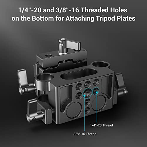SMALLRIG Universal 15mm Rail Support System with 15mm Rod Clamp and Quick Release Plate - 2272 - style: Universal Baseplate