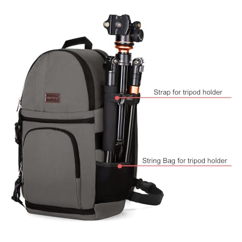 MOSISO Camera Sling Bag, DSLR/SLR/Mirrorless Camera Case Shockproof Photography Camera Backpack with Tripod Holder & Removable Modular Inserts Compatible with Canon/Nikon/Sony/Fuji, Gray - color: Gray