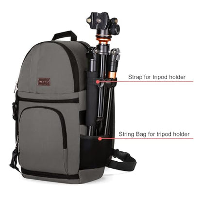 MOSISO Camera Sling Bag, DSLR/SLR/Mirrorless Camera Case Shockproof Photography Camera Backpack with Tripod Holder & Removable Modular Inserts Compatible with Canon/Nikon/Sony/Fuji, Gray - color: Gray
