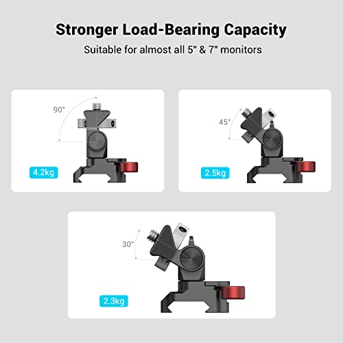 SmallRig Field Monitor Mount with NATO Clamp, Camera Monitor Holder for 5” and 7” Monitor, Swivel and Tilt Adjustable - 2906B - style: nato clamp base