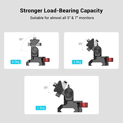 SmallRig Field Monitor Mount with NATO Clamp, Camera Monitor Holder for 5” and 7” Monitor, Swivel and Tilt Adjustable - 2906B - style: nato clamp base