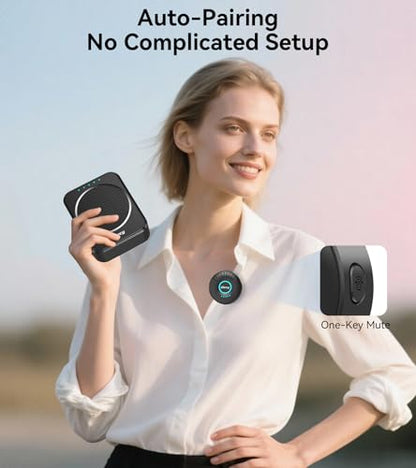 Portable Voice Amplifier with Wireless Lapel Microphone, Personal Microphone for Teachers, Rechargeable PA System for Classroom,Yoga, Meetings, Speeches