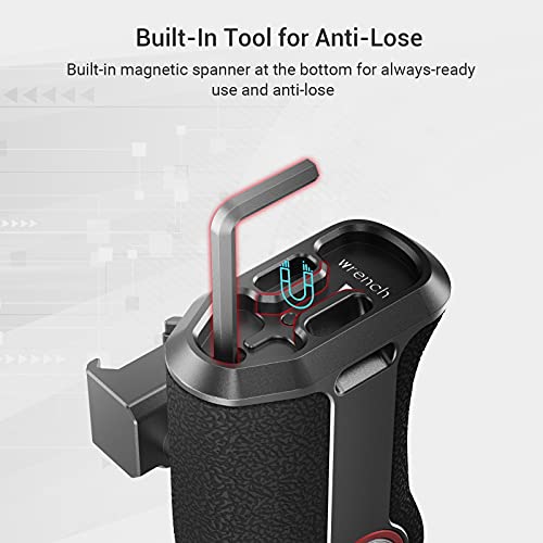 SmallRig Push-Button Rotating NATO Handle, Quick Release Handgrip for DLSR Camera Cage Kit, w/Built-in NATO Rail, Left Side - 3260