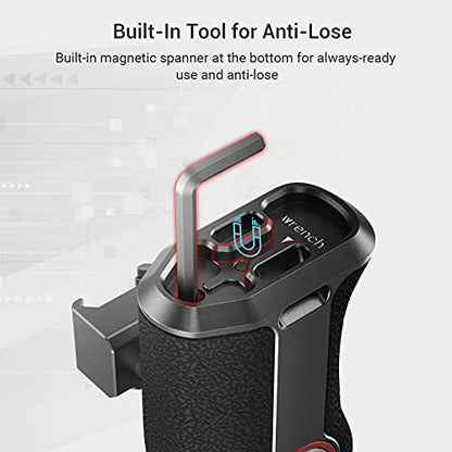 SmallRig Push-Button Rotating NATO Handle, Quick Release Handgrip for DLSR Camera Cage Kit, w/Built-in NATO Rail, Left Side - 3260