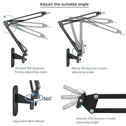 Link-2C Webcam Wall-Mount Holder Stand Compatible with Insta360 Link 2 pro/Link 2C pro/Link 2 / Link 2C / Link PTZ 4K Webcams and X5 X4 X3 X2 Action Cameras