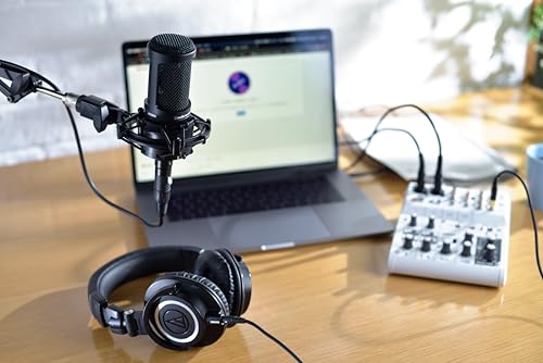 Audio-Technica AT2020 Cardioid Condenser Studio XLR Microphone, Ideal for Project/Home Studio Applications, Black | 20-20, 000 Hz, 144 Db Max Spl, 100 Ω, 48V Phantom Required, Xlr Output, Ideal for Project and Home Studios - color: Black, style: AT2020
