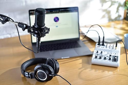 Audio-Technica AT2020 Cardioid Condenser Studio XLR Microphone, Ideal for Project/Home Studio Applications, Black | 20-20, 000 Hz, 144 Db Max Spl, 100 Ω, 48V Phantom Required, Xlr Output, Ideal for Project and Home Studios - color: Black, style: AT2020