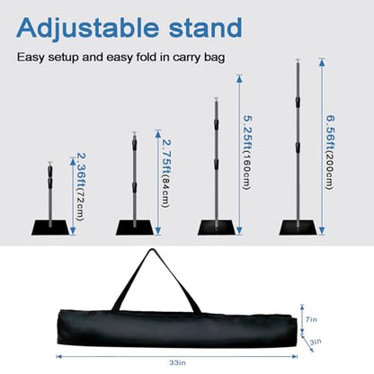 Backdrop Stand, 8x10ft Metal Base Photo Studio Support System, Adjustable Backdrop Frame for Photography, Streaming, Wedding, Projector Screen, Tool Free Setup & Portable Carry Bag - size: 8*10FT