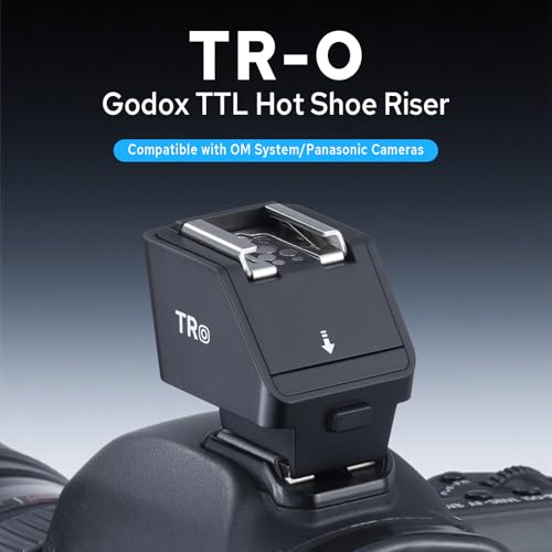 Godox TR-O TTL Hot Shoe Riser for Olympus Camera, Hot Shoe Extender for Godox iT30Pro-O iT20-O iT22-O iM30 iM20 iM22 Mini Flash, 0-90° Tilt Adjustment, Raises Flash 30mm Height, Reduce Lens Shadow - size: TR-O