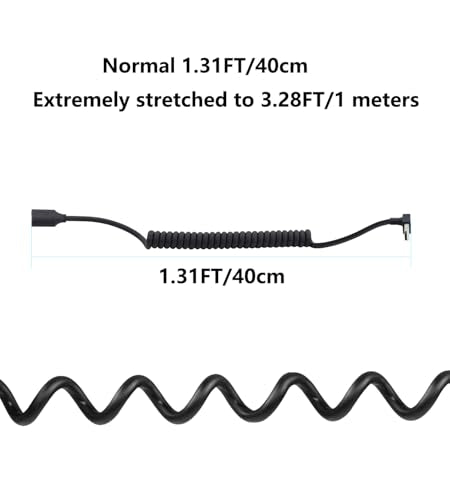 90 Degree USB 2.0 Male to Female Coiled Cable USB Spring Cable USB 2.0 Extension Cable Retractable USB Data Transmission Cord for PC,Laptop, Cameras, Mouse,Other USB Computers(Up Angle) - style: Up Angle