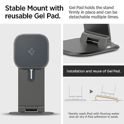 Spigen OneTap Easel Tablet Stand Designed for All iPad/Pro/Air/Mini Models Compatible with 8.3" / 10.9" / Pro 11" / 12.9" / 13" Premium Adjustable Multi-Angle Magnetic Stand - Space Gray - size: Multi-Angle Tablet Stand