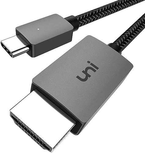 uni USB C to HDMI Cable 15FT 4K@30Hz, ONE-Way USB Type C Input to HDMI Output Cable, [Thunderbolt 3/4 Compatible] with MacBook Pro/Air, iPhone 15/16 Series, Galaxy S8-S24, XPS, Chromebook - size: 15FT