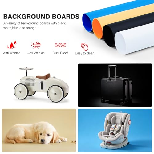 Photo Light Box, 39 inch Photography Light Box with 210 LEDs Lights & 4 Color Backgrounds Professional Dimmable Shooting Tent Kit for Large Product Photography - size: 39*39 inch