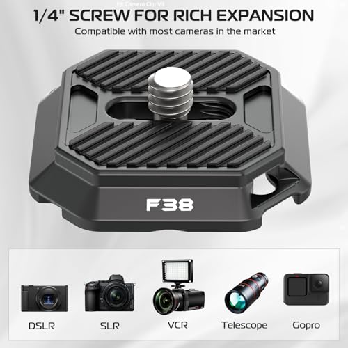 Ulanzi New Version F38 Quick Release Plate 2-in-1, FALCAM F38 Quick Release System QR Plate Camera Tripod Mount Adapter Compatible with PD and F38 (New Version Top Plate, Base Mount NOT Include)