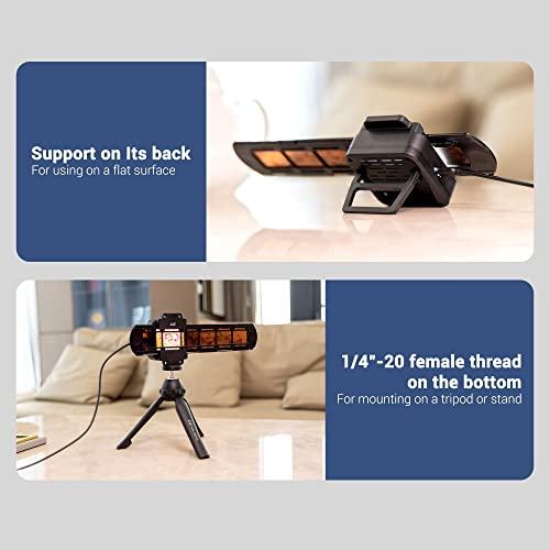 JJC Photo Slide and Film Digitizing LED Light Kit with 35mm Film Strips and Slides Holder, 10-Levels Brightness Shoe Mount LED Backlight for Photo Negatives Scanning Copying - size: LED Light Only