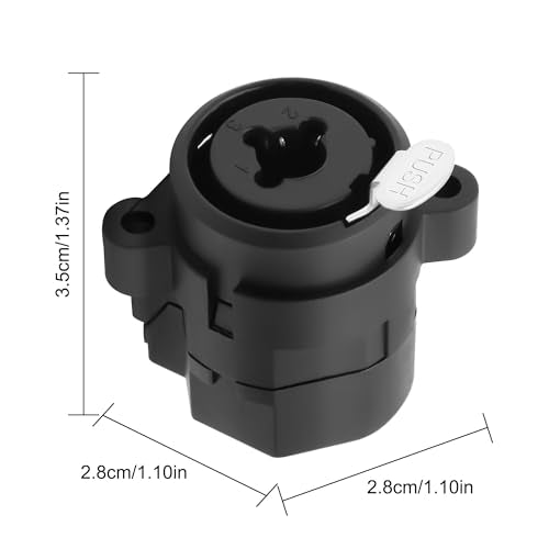 XMSJSIY 2 in 1 XLR & 6.35mm Socket Combo 3 Pin XLR + 1/4" 6.35mm Stereo Jack Chassis Audio Socket Panel Mount Solder Connector 3 Pin 1/4" TS/TRS Plug Adapter Microphone Mic Speaker Adapter - 2PCS