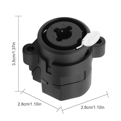 XMSJSIY 2 in 1 XLR & 6.35mm Socket Combo 3 Pin XLR + 1/4" 6.35mm Stereo Jack Chassis Audio Socket Panel Mount Solder Connector 3 Pin 1/4" TS/TRS Plug Adapter Microphone Mic Speaker Adapter - 2PCS