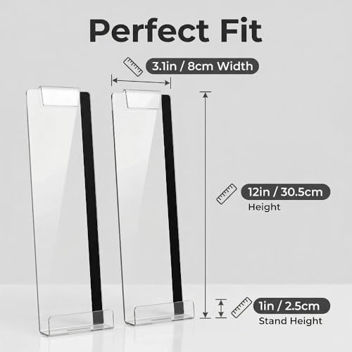 2 Pcs Computer Monitor Memo Board with Phone Holder, Clear Acrylic Screen Side Panel, Sticky Note Message Board, Aesthetic Desk Organization & Office Accessories for Women