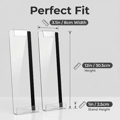 2 Pcs Computer Monitor Memo Board with Phone Holder, Clear Acrylic Screen Side Panel, Sticky Note Message Board, Aesthetic Desk Organization & Office Accessories for Women