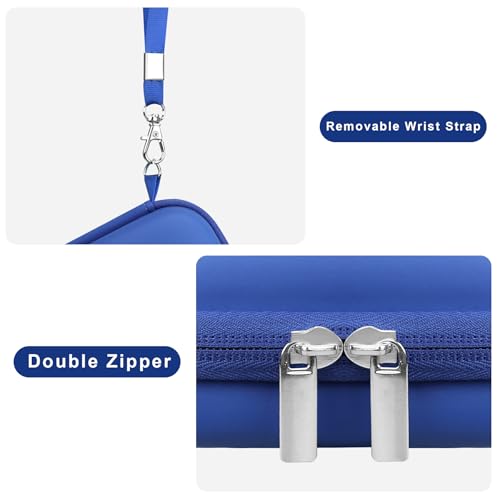 Canboc Carrying Case for Kodak PIXPRO FZ55/ FZ45 16MP Digital Camera, FZ45 Video Vlogging Camera Bag, Mesh Pocket fit Cable, SD Card, Blue (Case Only) - color: Small-Blue