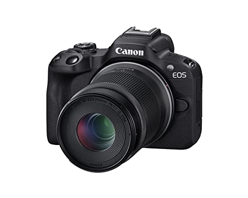 Canon EOS R50 Mirrorless Camera with RF-S18-45mm F4.5-6.3 is STM & RF-S55-210mm F5-7.1 is STM Lenses, 24.2 Megapixel CMOS (APS-C) Sensor, 4K Video, Content Creator Vlogging Camera, RF Mount, Black | Verified Kit Includes Canon Eos R50 Body with Rf-S18-45m