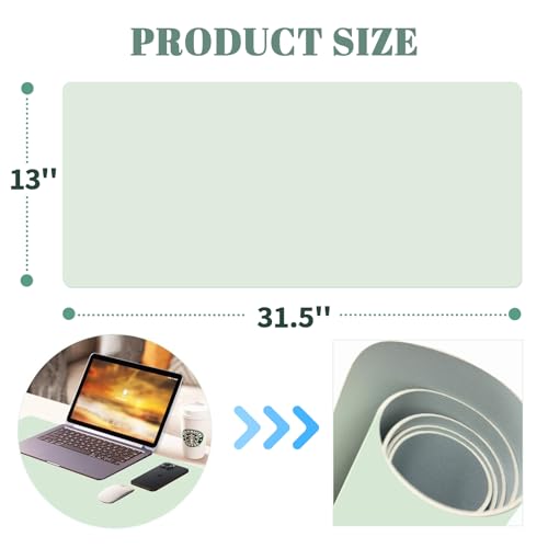 Dry Erase Desk Mat, Waterproof Desk Pad, Erasable Writing White Board for Making Plans, Non-Slip Large Desk Mat, Desktop Dry Erase Board for Office, Home, School (Green-1) - color: Pale Green