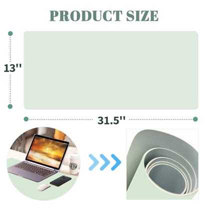 Dry Erase Desk Mat, Waterproof Desk Pad, Erasable Writing White Board for Making Plans, Non-Slip Large Desk Mat, Desktop Dry Erase Board for Office, Home, School (Green-1) - color: Pale Green