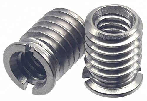 Stainless Steel 1/4"-20 Female to 3/8"-16 Male Convert Screw Adapter (2pcs, 12.5mm) - color: 2pcs, size: 12.5mm
