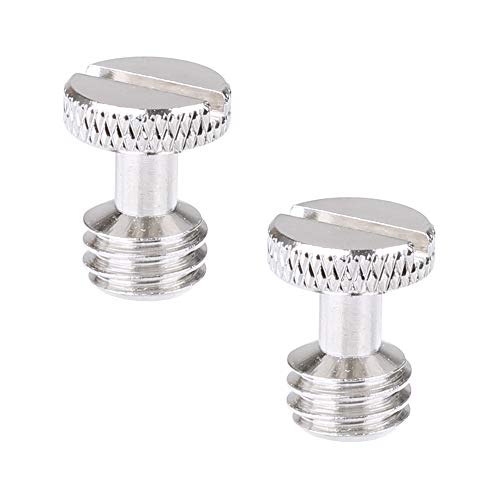 CAMVATE 3/8"-16 Slotted Screw for Camera Quick Release Plate (2 Pieces)