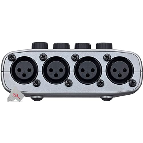 Zoom PodTrak P4 Portable Multitrack Podcast Recorder + 4x Pig Hog 8mm XLR Microphone Cable Male to Female 6 Ft + Accessory Kit