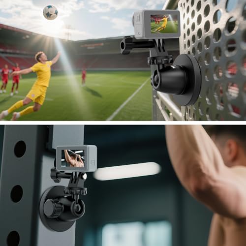 NEEWER Basics Magnetic Camera Mount for Action Camera Compatible with GoPro Insta360 DJI AKASO Accessories, Strong Magnet 360° Ball Head Mount for Car Video Recording Live Streaming, GP-101 - style: GP-101