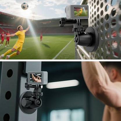 NEEWER Basics Magnetic Camera Mount for Action Camera Compatible with GoPro Insta360 DJI AKASO Accessories, Strong Magnet 360° Ball Head Mount for Car Video Recording Live Streaming, GP-101 - style: GP-101